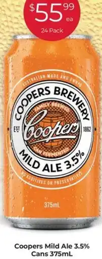 Porters Coopers mild ale 3.5% cans offer