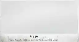 Harvey Norman llume 'Superb' Demister Tri-Colour LED Mirror offer