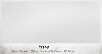 Llume 'Superb' Demister Tri-Colour LED Mirror