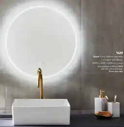 Harvey Norman Ilume 'Circa' Demister Tri-Colour LED Mirror offer