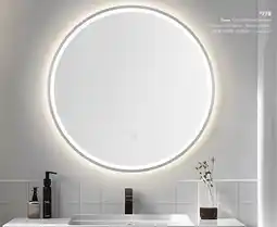 Harvey Norman Ilume 'Circa' Demister Tri-Colour LED Mirror - Brushed Nickel offer