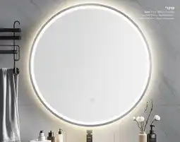 Harvey Norman llume 'Circa' Demister Tri-Colour LED Mirror - Brushed Nickel offer