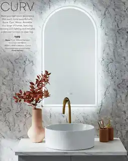 Harvey Norman Ilume 'Curv' Demister Tri-Colour LED Mirror offer