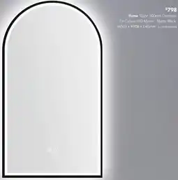 Harvey Norman Ilume 'Curv' Demister Tri-Colour LED Mirror offer