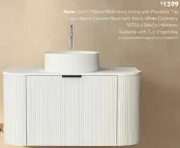 Harvey Norman Ilume Curv Wall-Hung Vanity with Porcelain offer