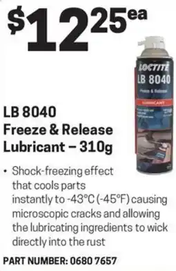 Blackwoods Freeze & Release Lubricant offer