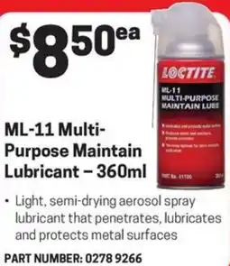 Blackwoods ML-11 Multi- Purpose Maintain Lubricant offer
