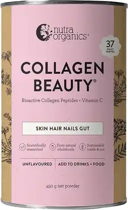 healthylife Nutra Organics Collagen Beauty Powder Unflavoured 450g offer