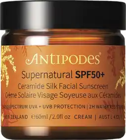 healthylife Antipodes Supernatural SPF50+ Ceramide Silk Facial Sunscreen 60ml offer