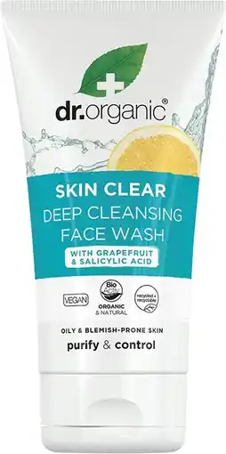 healthylife Dr Organic Organic Skin Clear Deep Cleansing Face Wash 125ml offer