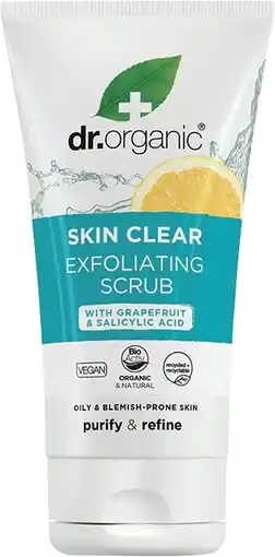 healthylife Dr Organic Skin Clear Exfoliating Scrub 150ml offer