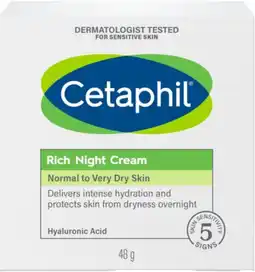 healthylife Cetaphil Rich Night Cream with Hyaluronic Acid 48g offer