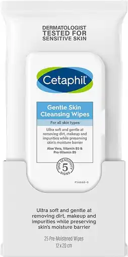 healthylife Cetaphil Gentle Skin Cleansing Wipes 25 Pack offer