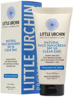 healthylife Little Urchin Natural Clear Zinc Sunscreen SPF50+ 50g offer