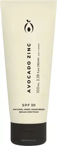 healthylife Avocado Zinc Natural Body Sunscreen SPF30 - 100ml offer