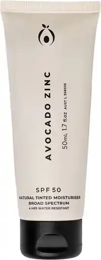 healthylife Avocado Zinc Natural Tinted Moisturiser Light SPF50 50ml offer