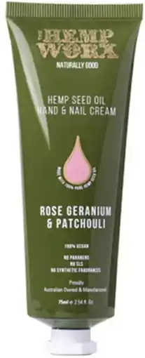 healthylife Hemp Worx Rose Geranium & Patchouli Hand Cream 75ml offer