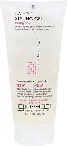 healthylife Giovanni Hair Styling Gel LA Hold 200ml offer
