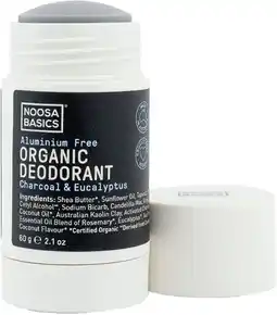 healthylife Noosa Basics Activated Charcoal Deodorant Stick 60g offer