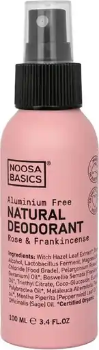 healthylife Noosa Basics Rose & Frankincense Deodorant Spray 100ml offer