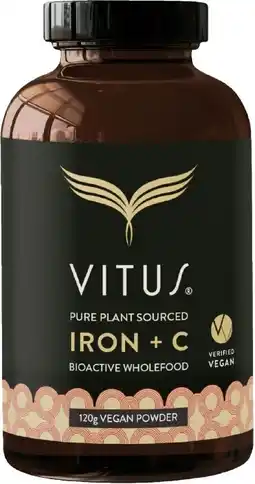 healthylife Vitus Iron + C Vegan Powder 120g offer