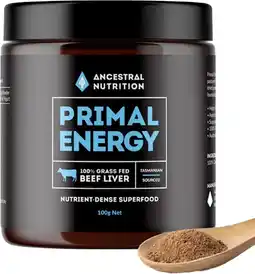 healthylife Ancestral Nutrition Primal Energy Grass Fed Beef Liver Powder 100g offer