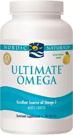 healthylife Nordic Naturals Ultimate Omega Lemon 180 Soft Gels offer