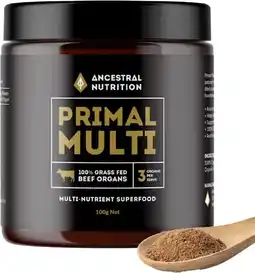 healthylife Ancestral Nutrition Primal Multi Grass Fed Beef Organs Powder 100g offer