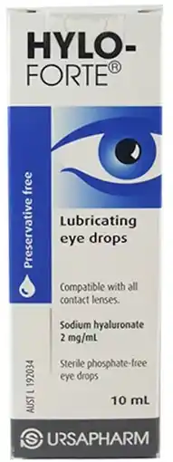 healthylife Hylo Forte Lubricating Eye Drops Preservative Free 10ml offer