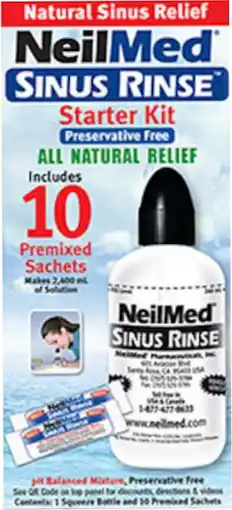 healthylife NeilMed Sinus Rinse Starter Kit with 10 Premixed Sachets offer