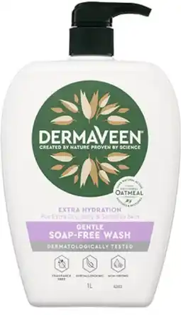 healthylife DermaVeen Extra Hydration Gentle Soap Free Wash 1 Litre offer