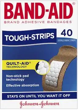 healthylife Band-Aid Band-Aid Tough Strips 40 Fabric Strips offer