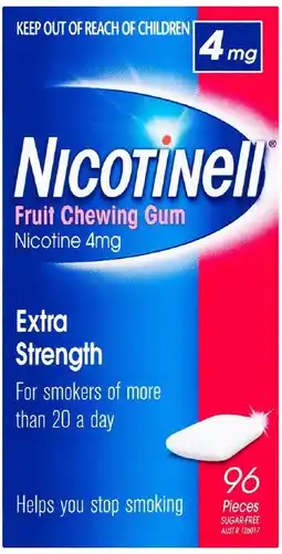 healthylife Nicotinell Chewing Gum Fruit 4mg 96 Pieces offer