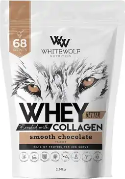 healthylife White Wolf Nutrition Whey Better Protein + Collagen Smooth Choco 2.24kg offer