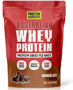healthylife Protein Supplies Australia Australian Whey Protein Chocolate 1kg offer