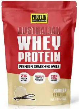 healthylife Protein Supplies Australia Australian Whey Protein Vanilla 1kg offer