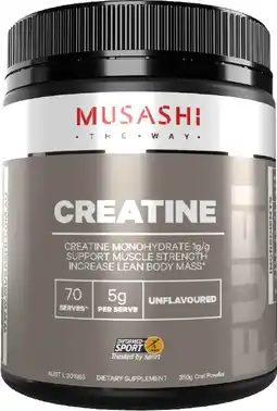 healthylife Musashi Creatine Monohydrate Unflavoured 350g offer