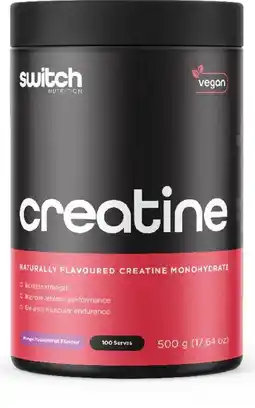 healthylife Switch Nutrition Creatine Monohydrate Mango Passionfruit 500g offer