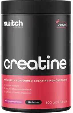 healthylife Switch Nutrition Creatine Monohydrate Red Raspberry 500g offer