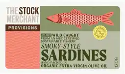healthylife The Stock Merchant MSC Smoked Sardines in Extra Virgin Olive Oil 120g offer