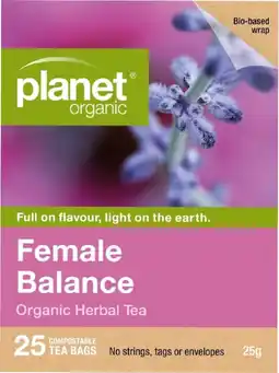 healthylife Planet Organic Female Balance 25 Tea Bags offer