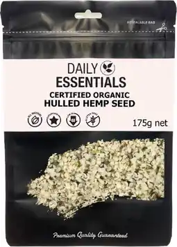healthylife Daily Essentials Organic Hemp Seeds Hulled 175g offer
