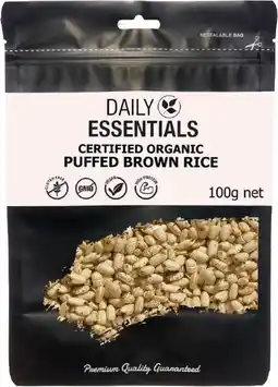 healthylife Daily Essentials Organic Puffed Brown Rice 100g offer