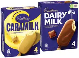 IGA Cadbury Ice Cream Sticks 4 Pack or Minis 6 Pack Selected Varieties offer