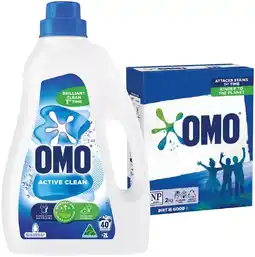 IGA OMO Laundry Powder 2kg, Liquid 2 Litre or Capsule 28 Pack Selected Varieties offer