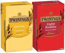 IGA Twinings Tea Bags 40‑50 Pack Selected Varieties offer