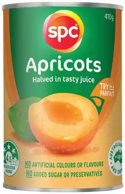 IGA SPC Canned Fruit in Juice 410g Selected Varieties offer