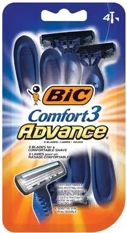 IGA BIC Comfort 3 Advance Shavers 4 Pack offer