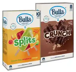 IGA Bulla Ice Cream or Frozen Yoghurt Sticks 8β14 Pack or Chupa Chups Minis 10 Pack Selected Varieties offer