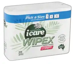 IGA Icare Wipex Pick a Size Paper Towel 3 Pack offer